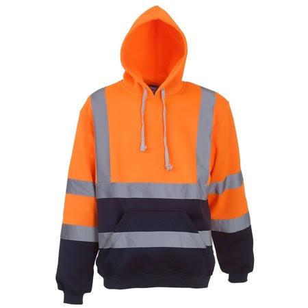 Hi-Vis Workwear Reflection Sweatshirt, Cycling Safety Jacket, High Visibility Hoodie